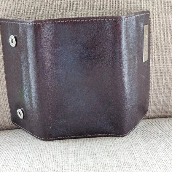 FENDI Keychain Brown Leather 6 Rings Keys Holder Keys Fob Bag Made in Italy - Picture 6 of 11